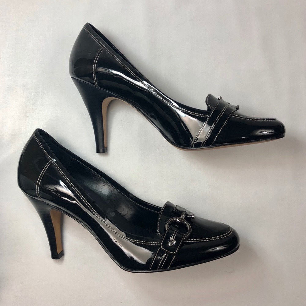 CIRCA JOAN & DAVID Black Patent Leather Pumps